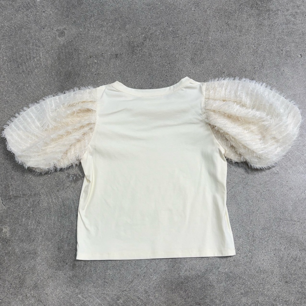 Cream Puff Sleeve Top - Blue Tassel - Picture 2 of 8